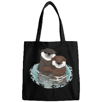 Discover Otters Swimming Summer Bags