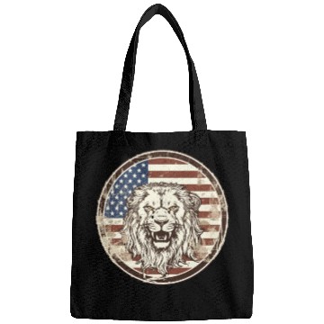 Discover Lion and american Flag Bags