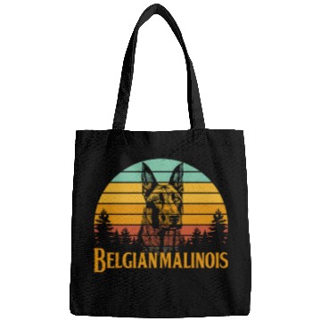 Discover Belgian Malinois Retro Vintage Bags