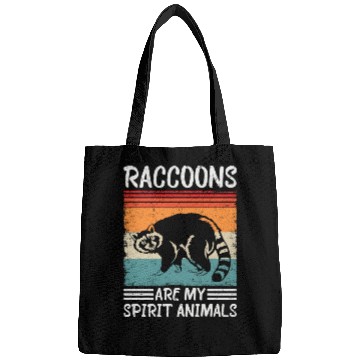 Discover Raccoon Lover My spirit Animal Is A Racoon Retro Bags