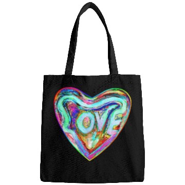 Discover Psychedelic Pride Rainbow Love Heart Bags