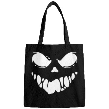 Discover Black Spooky scary Ghost face Bags design