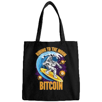 Discover RIDING TO THE MOON- Bitcoin Bags