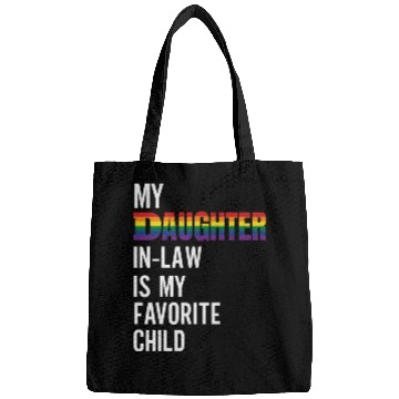 Discover My Daughter-in-law Is My Favorite Child Rainbow Fl Bags