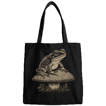Discover Cottagecore Floral Frog Aesthetic Wo Bags