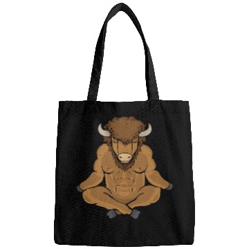 Discover Meditating Buffalo Yoga Lover Men Bison Gift Bags