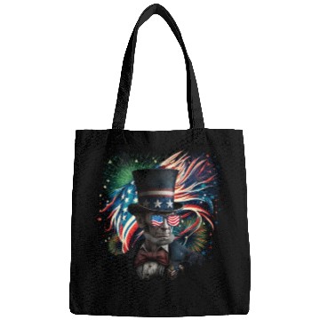 Discover Merica Lincoln Independence Day Party 4th July Bags
