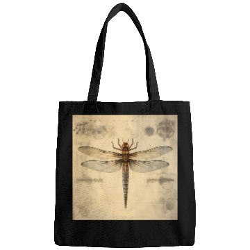 Discover A diagrammatic drawing of a dragonfly Bags