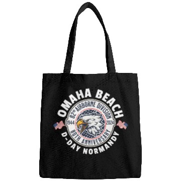 Discover Omaha Beach airborne division 80th anniversary Bags