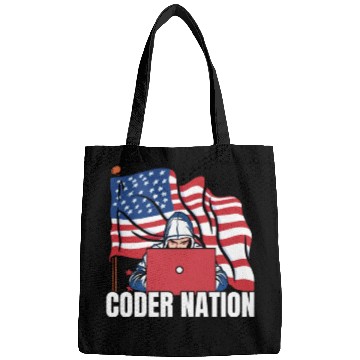 Discover Programmer Coder Us Flag Programming Coding Bags