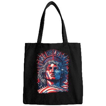 Discover Statue of Liberty Face USA Bags