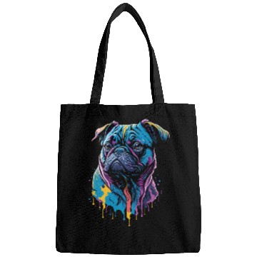 Discover Neon Pug Dog Bags