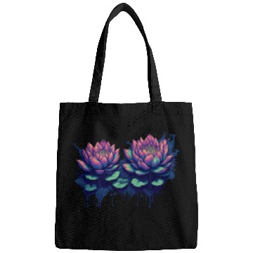 Discover Neon Lotus Flowers Bags