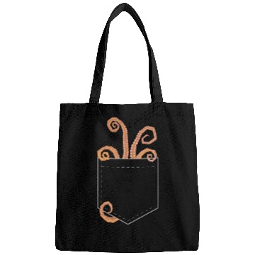 Discover Octopus In The Pocket Funny Ocean Animals Lover Bags