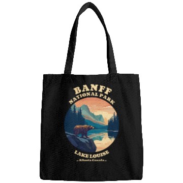Discover Vintage Retro Canadian Banff National Park Bags