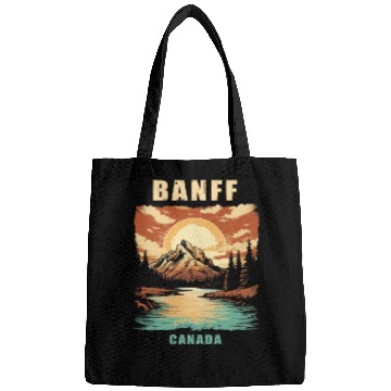 Discover Vintage Retro Canadian Banff National Park Bags