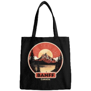 Discover Vintage Retro Canadian Banff National Park Bags