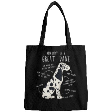 Discover Harlequin Great Dane Dog Anatomy Bags