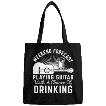 Discover Weekend Forecast Playing Guitar Drinking Beer Bags