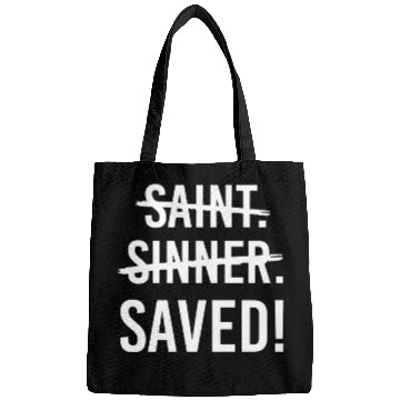 Discover Saint Cross Sinner Saved Jesus Christian Catholic Bags
