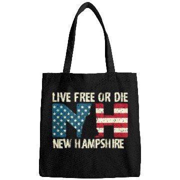 Discover New Hampshire Patriotic Live Free Or Die Product Bags