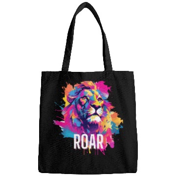 Discover Roar Bags: Lion Synthwave Graffiti Kids Bags