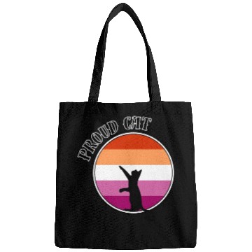 Discover LGBTQ Proud Cat, Pride Month, Lesbian Flag Bags