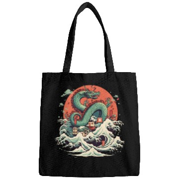 Discover Sushi Dragon Japanesse Kawaii Bags