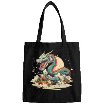 Discover Sushi Dragon Japanesse Kawaii Bags