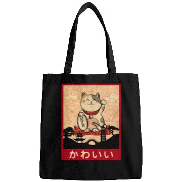 Discover Cat Ramen Bowl Anime Japanese Noodles Kawaii Neko Bags
