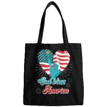 Discover God Bless America Independence Day 4th July USA Bags