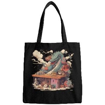 Discover Sushi Dragon Japanesse Kawaii Bags