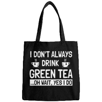 Discover Funny Green Tea Costume For Tea Lover Bags