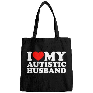 Discover I Love My Autistic Husband Heart My Husband Autism Bags