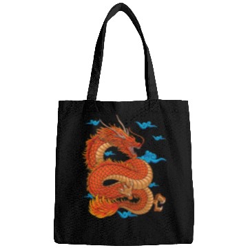 Discover Angry japanese red dradon Bags