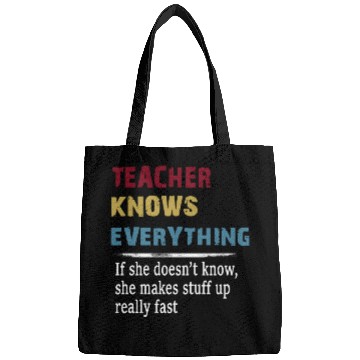 Discover Teacher Knows Everything Christmas Teacher Gift Bags