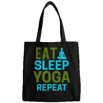 Discover Eat sleep yoga repeat Bags