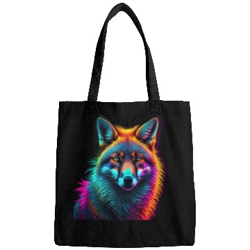 Discover Cool neon wolf Bags