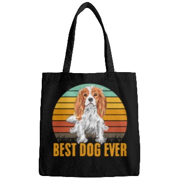 Discover Best Dog Ever Cavalier King Charles Spaniel Retro Bags