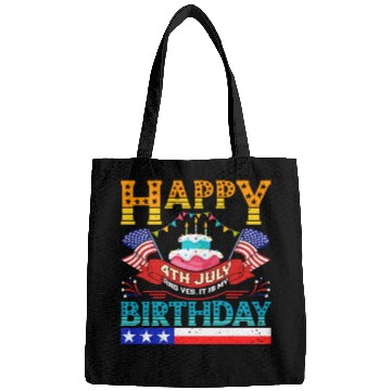 Discover Happy Bday Born July 4 Independence Day American Bags