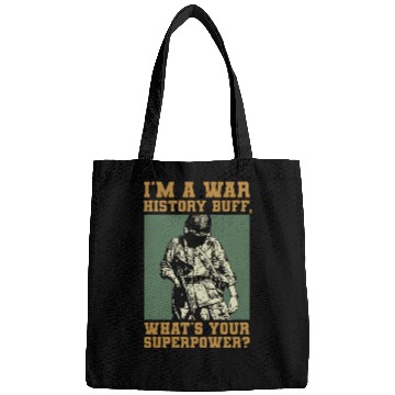 Discover War History Buff - WW2 Enthusiast Bags