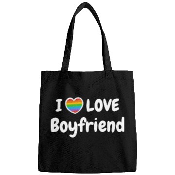 Discover I Love My Gay Boyfriend LGBT hippie Bags
