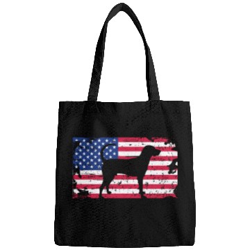 Discover Coonhound USA American Flag Bags