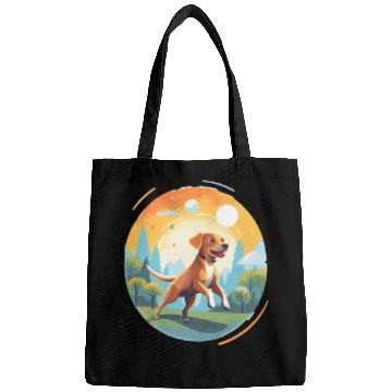 Discover Joyful Dog in Summer Park Bags