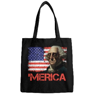 Discover Merica George Washington Independence Day USA Bags