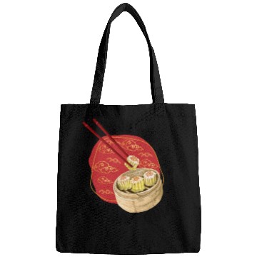 Discover You Win Sum You Dim Sum Dim Sum (Black Text) Bags
