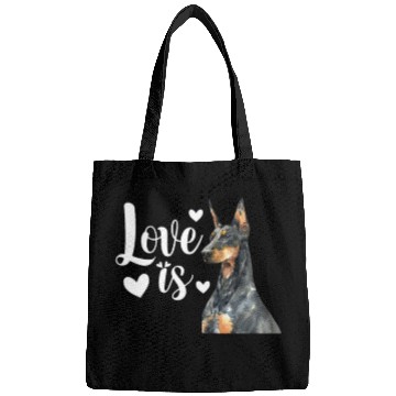 Discover Love Is Doberman Pinscher Bags