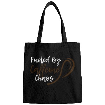 Discover Fueled by Caffeine Chaos Funny Coffee Lover Design Bags