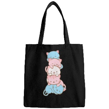 Discover Transgender Pride Flag Cute Kawaii Cats Subtle Bags