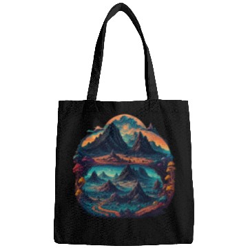 Discover Psychedelic mystical illustration Bags